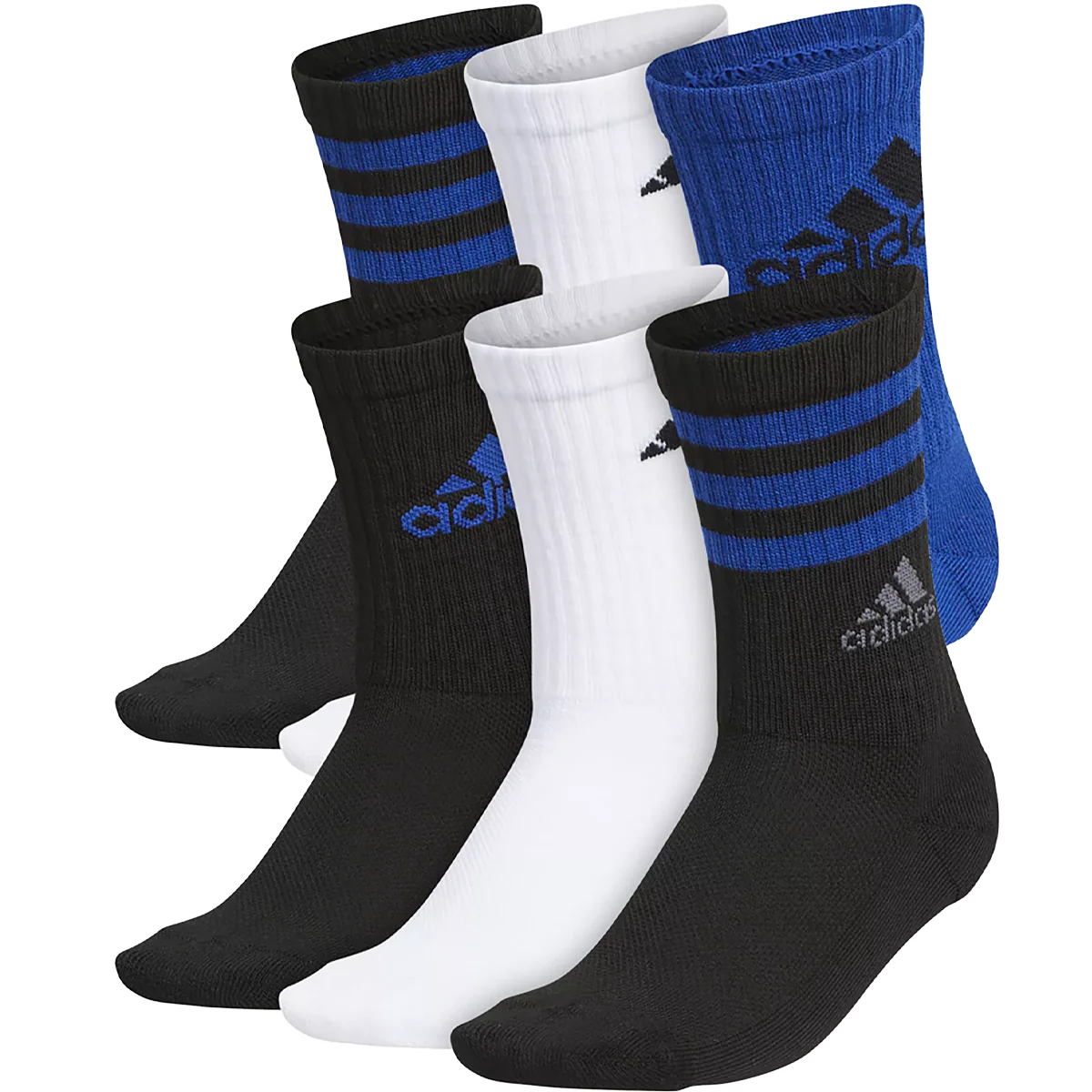 Youth Adidas Cushion Mixed 6-Pack Crew