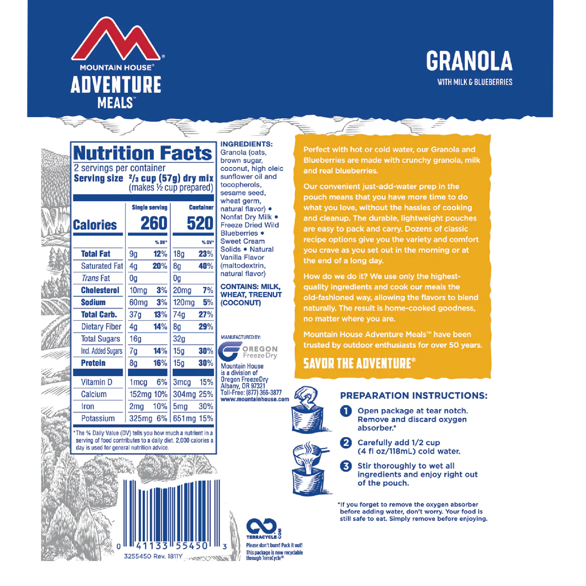 Granola with Milk & Blueberries (2 Servings) - Image 3