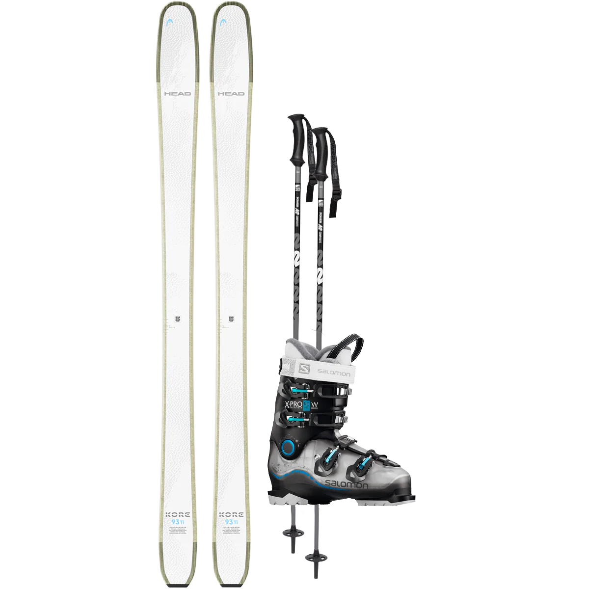 Head Women's Kore 93 Ti Demo Ski Package