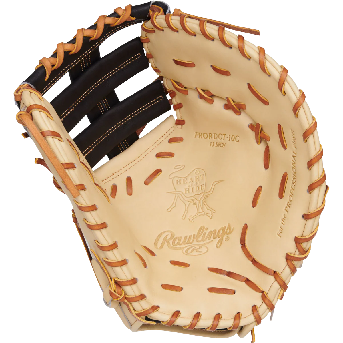 Heart of the Hide First Base Mitt - 13" Single Post Double Bar LHT - Image 2