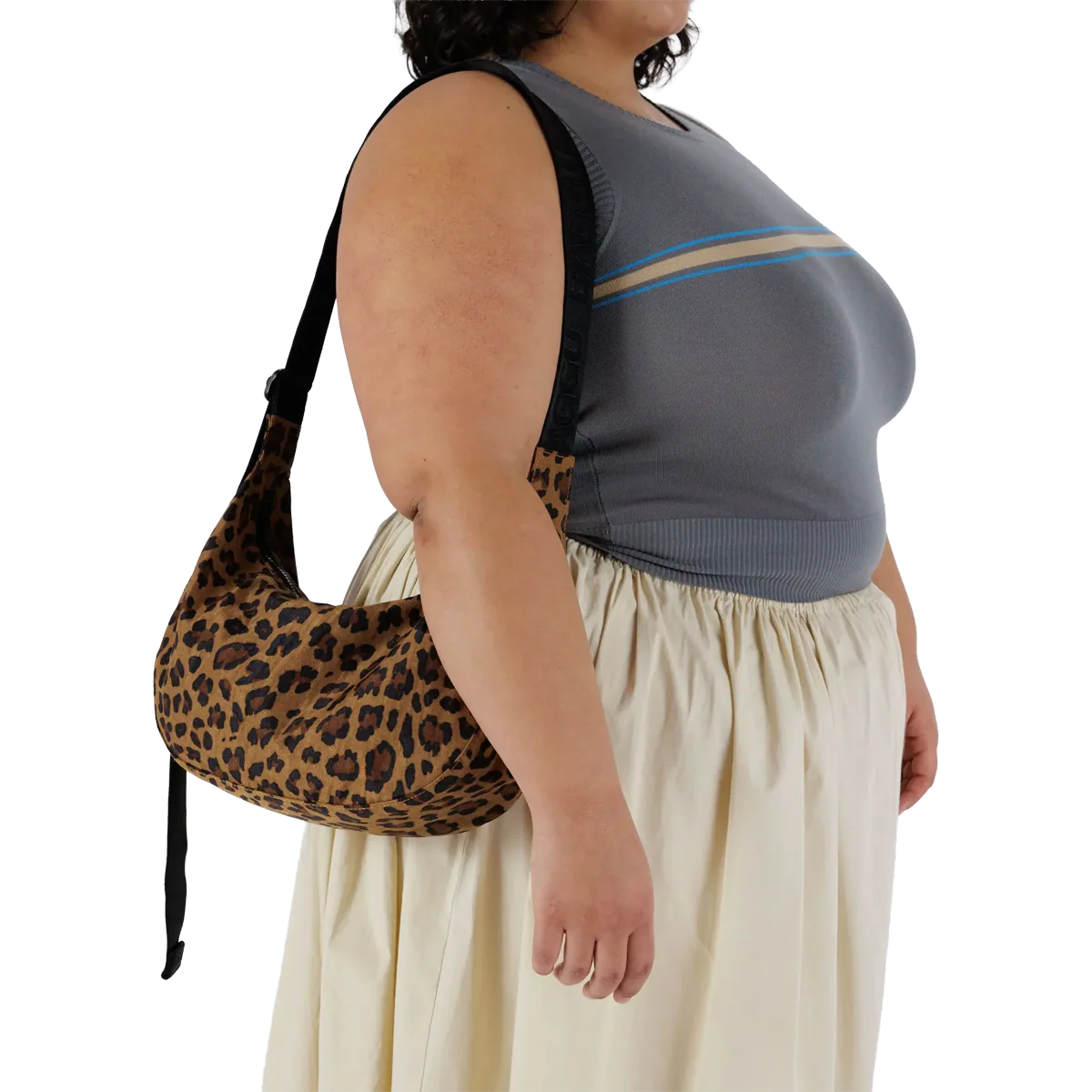 Medium Nylon Crescent Bag - Image 8