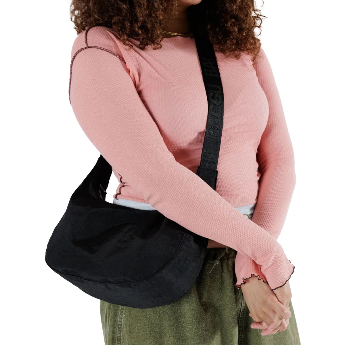 Medium Nylon Crescent Bag - Image 6