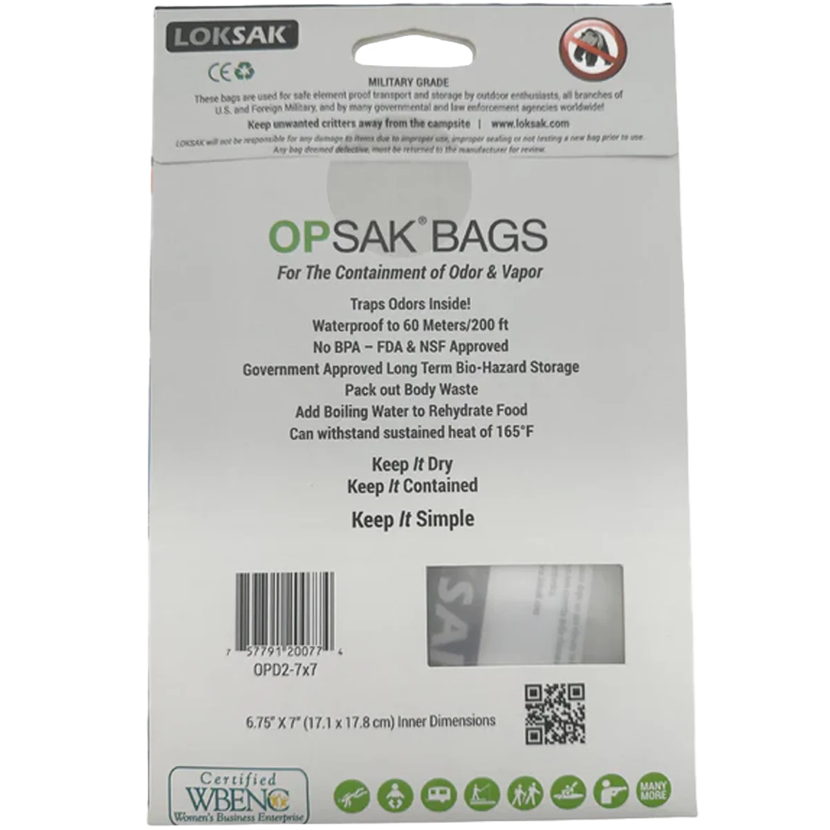 Opsak Barrier Bag 7" x 7" (2 Pack) - Image 3