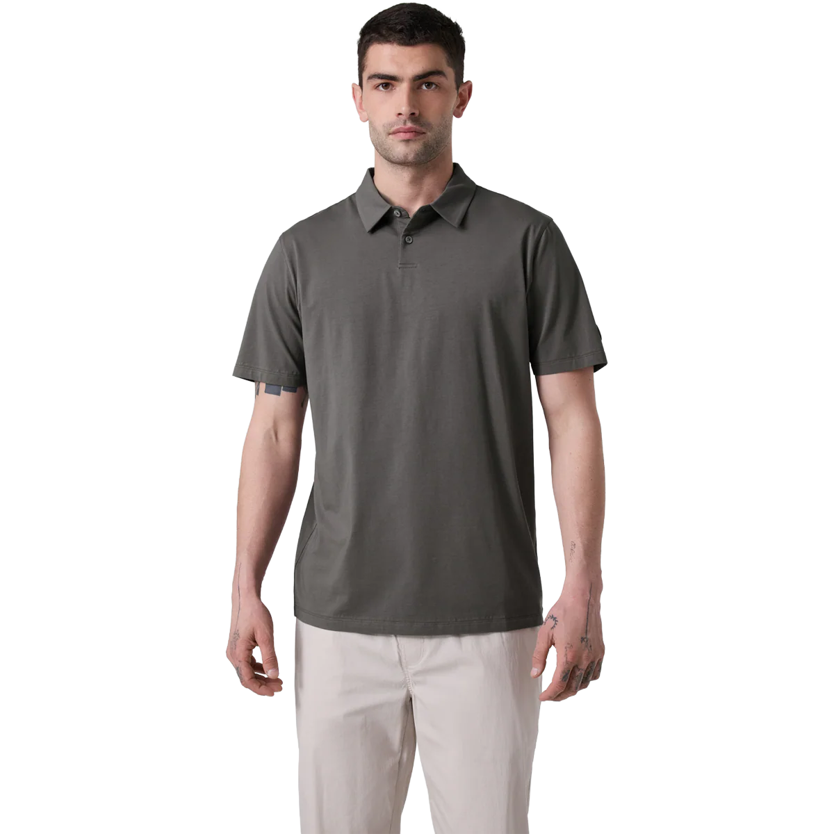 Men's Short Sleeve Feather Polo - Image 2