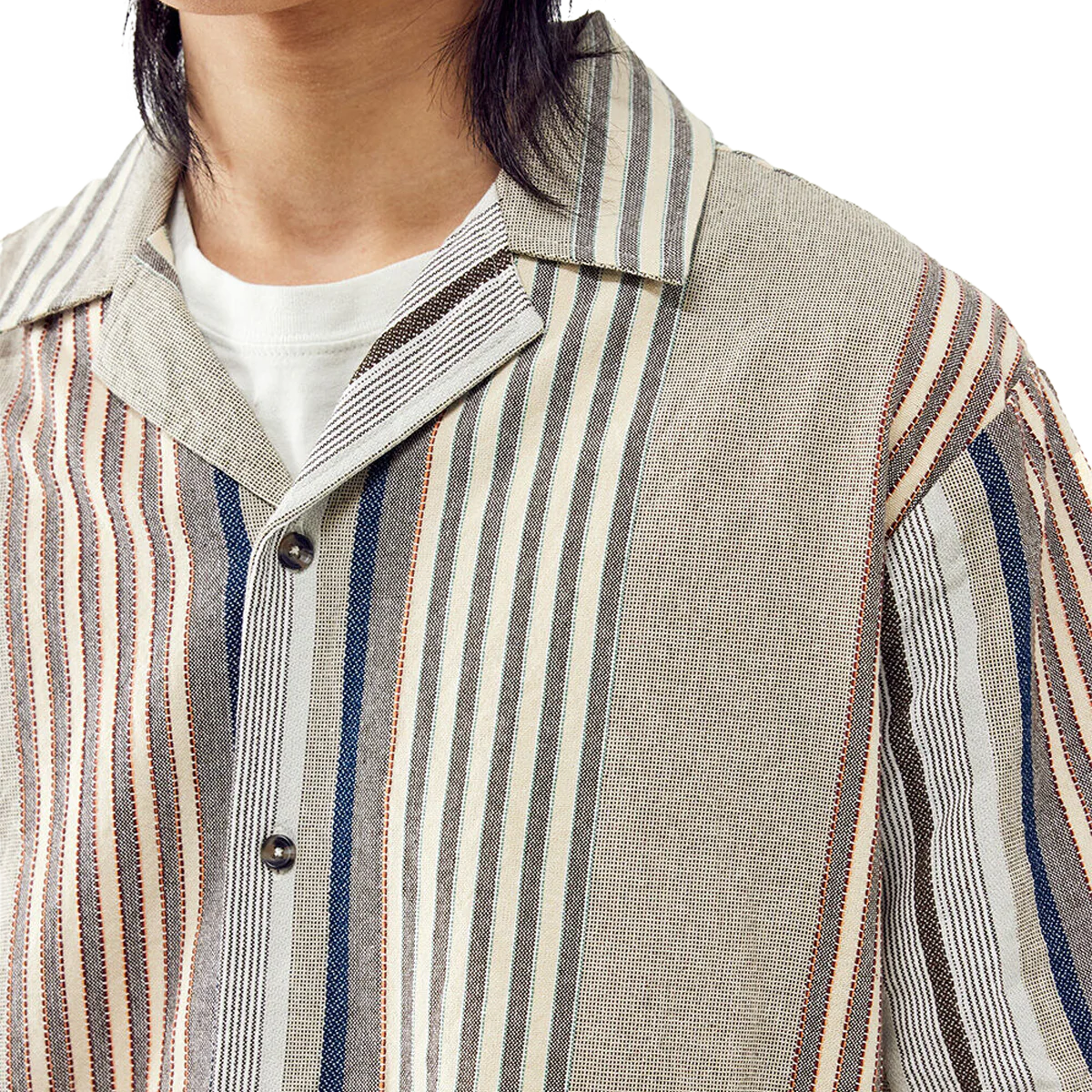 Men's Stripe Revere Shirt - Image 4