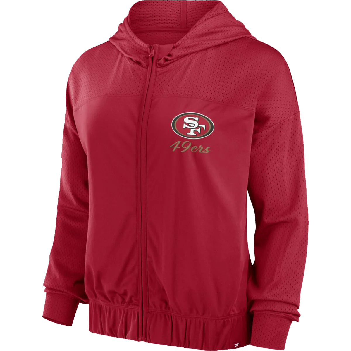 Women's 49ers Script Lock Full-Zip Hood