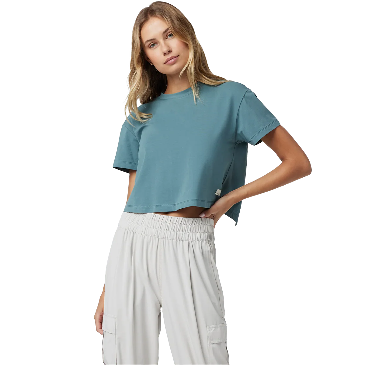 Women's Feather Cross Back Short Sleeve