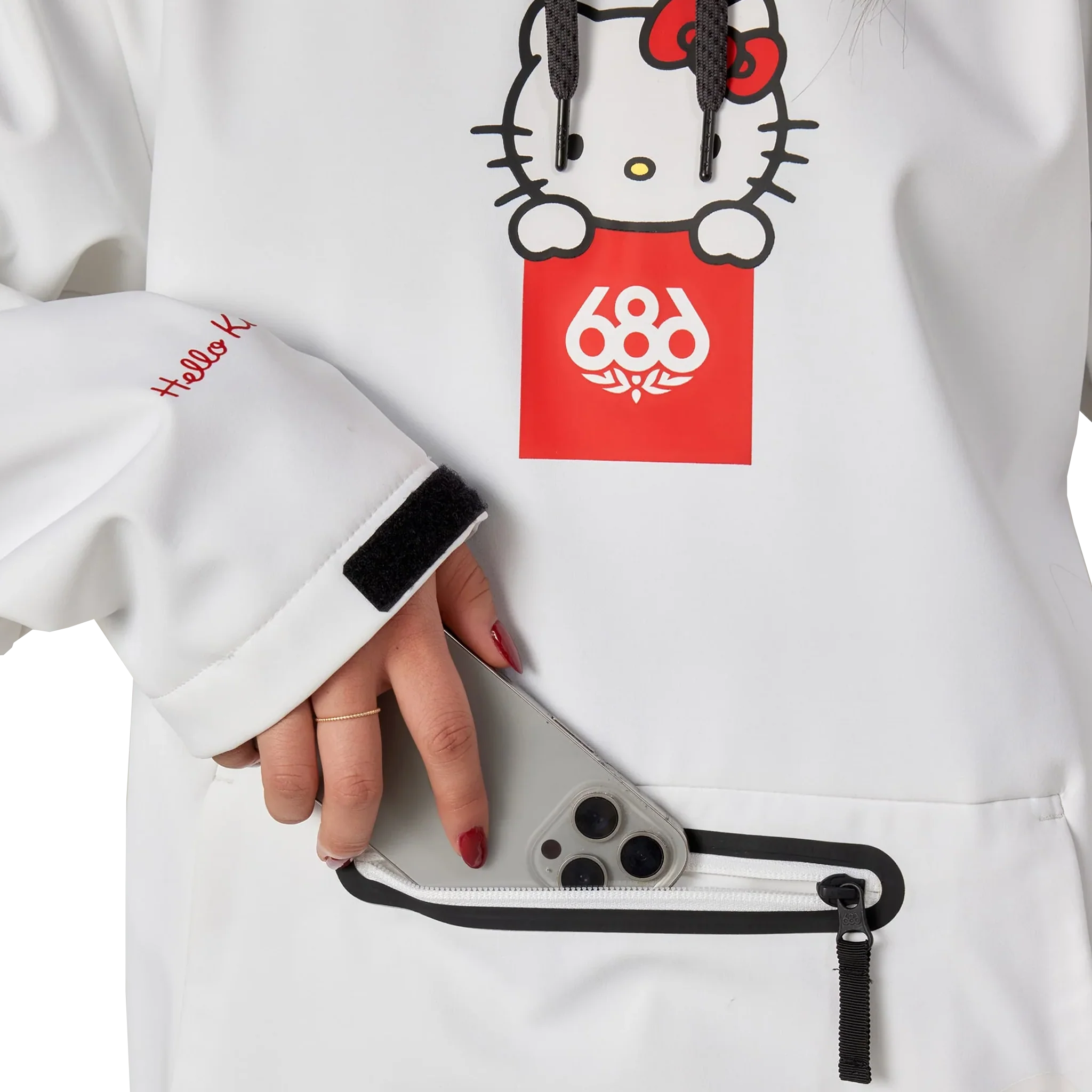 Women's Hello Kitty Waterproof Hoody - Image 3
