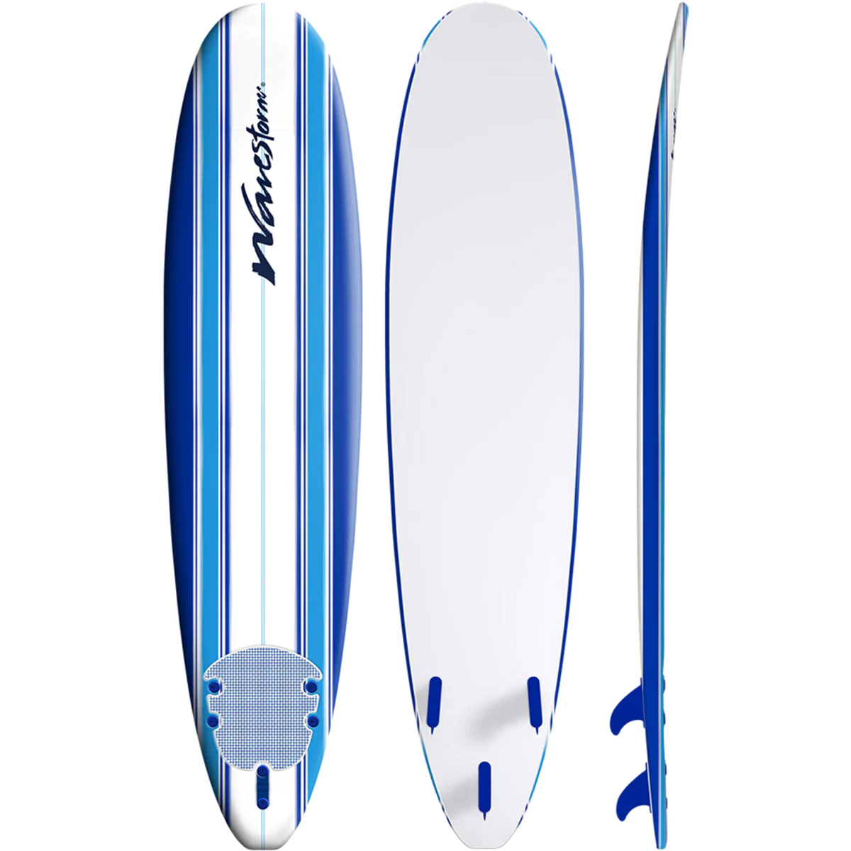 Wavestorm 8'0 Classic Surfboard with Leash - Image 2